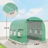 Invernadero de Exterior 2,8x2x1,9 m con Estantes Invernadero de Túnel con Puerta Enrollable 6 Ventanas de Malla ... - Ogal.Es