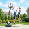 Canasta de Baloncesto para Exterior Ajustable de 245-305 cm con Ruedas Base Rellenable y Sistema de Retorno Negro - Ogal.Es