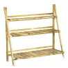 Soporte para Plantas de Madera de 3 Niveles para Interior y Exterior Terraza Jardín 100x37x93 cm Carbonizado - Ogal.Es