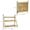 Soporte para Plantas de Madera de 3 Niveles para Interior y Exterior Terraza Jardín 100x37x93 cm Carbonizado - Ogal.Es
