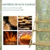 Soporte para Plantas de Madera de 3 Niveles para Interior y Exterior Terraza Jardín 100x37x93 cm Carbonizado - Ogal.Es