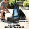 Canasta de Baloncesto para Exterior Ajustable de 245-305 cm con Ruedas Base Rellenable y Sistema de Retorno Negro - Ogal.Es