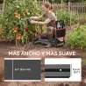 Taburete de Jardín Plegable con Almohadilla de EVA Asiento de Jardín con Bolsa para Herramientas en Cintura Carg... - Ogal.Es