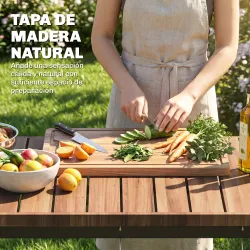Carrito de Barbacoa de 2 Niveles Mesa Auxiliar para Barbacoa Móvil con Ruedas Portabebidas Ganchos Asa Negro y M... - Ogal.Es