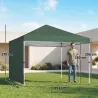 Carpa Plegable Pop-up 3x3 m con Pared Lateral UPF50+ Altura Ajustable Empuje Central Bolsa de Transporte Verde - Ogal.Es