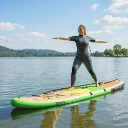 Tabla Paddle Surf Hinchable SUP Extra Largo de 335 cm con Asiento Remo Convertible Aletas Bomba y Mochila Carga ... - Ogal.Es