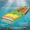 Tabla Paddle Surf Hinchable SUP Extra Largo de 335 cm con Asiento Remo Convertible Aletas Bomba y Mochila Carga ... - Ogal.Es