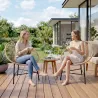 Conjunto de 2 Sillas Acapulco de Jardín de Ratán Sintético Sillas para Exterior con Estructura de Acero Natural - Ogal.Es