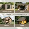 Juego de 12 Paneles para Tejado de Acero Galvanizado 7m² para Caseta de Herramientas Cobertizo 129x45cm Marrón - Ogal.Es