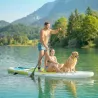 Tabla de Paddle Surf Hinchable 320 cm, con Superficie Antideslizante Remo de Aluminio Ajustable Quilla Bomba y M... - Ogal.Es