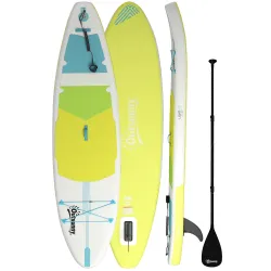 Tabla de Paddle Surf Hinchable 320 cm, con Superficie Antideslizante Remo de Aluminio Ajustable Quilla Bomba y M... - Ogal.Es