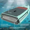 Tabla de Paddle Surf Hinchable 320 cm, con Superficie Antideslizante Remo de Aluminio Ajustable Quilla Bomba y M... - Ogal.Es