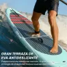 Tabla de Paddle Surf Hinchable 320 cm, con Superficie Antideslizante Remo de Aluminio Ajustable Quilla Bomba y M... - Ogal.Es