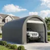 Garaje Exterior para Coche 3x5 m Impermeable con Tejido PE Resistente Marco de Acero Galvanizado UPF30+ Gris - Ogal.Es
