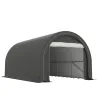 Garaje Exterior para Coche 3x5 m Impermeable con Tejido PE Resistente Marco de Acero Galvanizado UPF30+ Gris - Ogal.Es