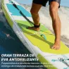 Tabla de Paddle Surf Hinchable 320 cm, con Superficie Antideslizante Remo de Aluminio Ajustable Quilla Bomba y M... - Ogal.Es
