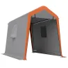 Carpa Garaje Portátil 2,4x1,8 m para Coche Impermeable con Puerta Enrollable con Cremallera Ventanas UPF30+ Gris... - Ogal.Es
