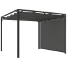 Pérgola de Jardín de Aluminio 3x3 m con Techo Retráctil Lateral Enrollable UPF30+ Cenador de Jardín para Exterio... - Ogal.Es