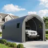Garaje Exterior para Coche 3x6 m Impermeable con Tejido PE Resistente Marco de Metal Galvanizado UPF 30+ Gris Os... - Ogal.Es