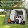 Tienda de Campaña Inflable Tipo Túnel para 3-6 Personas con Vestíbulo Ventanas de Malla y Bolsa Impermeable Verd... - Ogal.Es
