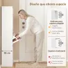 Zapatero Estrecho con 3 Cajones Abatibles Estantes Ajustables y Compartimento Abierto Capacidad para 12-18 Pares... - Ogal.Es