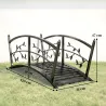 Puente de Jardín Metálico 1,2 m Puente Decorativo para Estanques con Barandillas de Seguridad y Diseño de Hojas ... - Ogal.Es