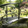 Puente de Jardín Metálico 1,2 m Puente Decorativo para Estanques con Barandillas de Seguridad y Diseño de Hojas ... - Ogal.Es