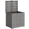 Arcón Exterior Capacidad 114L Baúl de Almacenaje Exterior Resistente al Agua y a los Rayos UV con Cerradura Gris - Ogal.Es