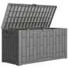 Arcón Exterior Capacidad 227L Baúl de Almacenaje Exterior Resistente al Agua y a los Rayos UV con Cerradura Gris - Ogal.Es
