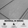 Arcón Exterior Capacidad 227L Baúl de Almacenaje Exterior Resistente al Agua y a los Rayos UV con Cerradura Gris - Ogal.Es
