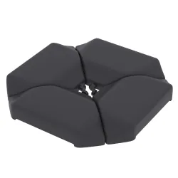 Base para Sombrilla de 4 Piezas, para Cantilever Soporte para Parasol de HDPE Rellenable con Agua 77 kg o Arena ... - Ogal.Es