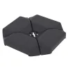 Base para Sombrilla de 4 Piezas, para Cantilever Soporte para Parasol de HDPE Rellenable con Agua 77 kg o Arena ... - Ogal.Es