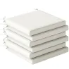 Juego de Cojines para Sillas de Comedor 46x42x7 cm 6 Piezas con Funda Lavable y Lazos, Impermeable y Anti-UV Crema - Ogal.Es