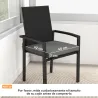Juego de Cojines para Sillas de Comedor 46x42x7 cm 6 Piezas con Funda Lavable y Lazos Impermeable Anti-UV Gris O... - Ogal.Es