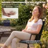 Juego de Cojines para Sillas de Comedor 46x42x7 cm 6 Piezas con Funda Lavable y Lazos Impermeable Anti-UV Gris O... - Ogal.Es