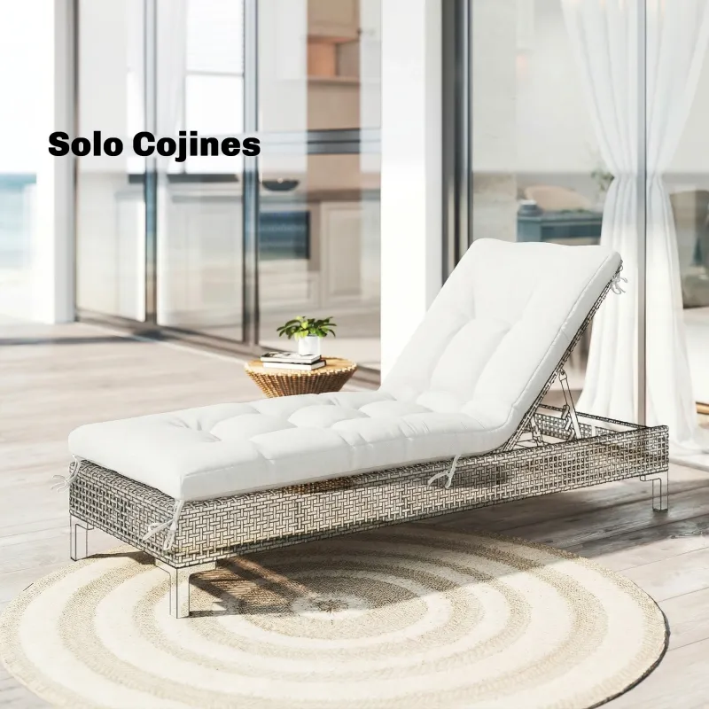 Cojín para Banco Exterior con Correas de Sujeción Protección UV50+ Rebote Lento Interior Exterior 198x65x13 cm C... - Ogal.Es