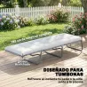 Cojín para Banco Exterior con Correas de Sujeción Protección UV50+ Rebote Lento Interior Exterior 198x65x13 cm C... - Ogal.Es