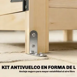 Armario de Exterior de Madera con Techo Inclinado Asfalto 2 Puertas con Pestillo 2 Estantes 101,5x49x176 cm Natural - Ogal.Es