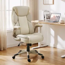 Silla de Oficina con Masaje Vibratorio de 4 Puntos Calor Lumbar Brazos Abatibles Respaldo Alto Altura Ajustable ... - Ogal.Es
