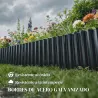 Valla de Jardín Metálica 650x20 cm de Acero Galvanizado Resistente para Huerto Patio Terraza Césped Gris Oscuro - Ogal.Es