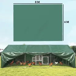 Lona Impermeable Exterior 6x8 m Toldo PE 90 g/m² Protección UV con Ojales Reforzados para Leña Muebles de Jardín... - Ogal.Es