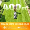 Cortacésped a Batería Inalámbrico 18V con 2 Baterías de 4Ah Ancho de Corte de 34 cm y Función de Mulching Motor ... - Ogal.Es