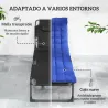 Set de 2 Tumbonas Plegables con Reposacabezas Cojines Bolsillo Lateral y Respaldo Reclinable 5 Posiciones Azul - Ogal.Es