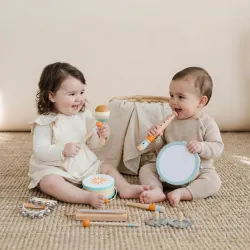 Instrumentos Musicales Infantil 10 Piezas Juguetes Musicales de Madera Montessori Set de de Percusión - Ogal.Es