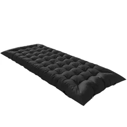 Esterilla de Camping Plegable Portátil con Correas Antideslizante para Cama de Camping Tienda Viajes Negro - Ogal.Es