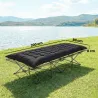 Esterilla de Camping Plegable Portátil con Correas Antideslizante para Cama de Camping Tienda Viajes Negro - Ogal.Es