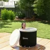 Bañera de Hielo 280L Bañera Hinchable Portátil para Recuperación de Atletas con Cubierta y Bomba Ø78x71 cm - Ogal.Es