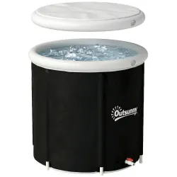 Bañera de Hielo 280L Bañera Hinchable Portátil para Recuperación de Atletas con Cubierta y Bomba Ø78x71 cm - Ogal.Es