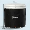 Bañera de Hielo 280L Bañera Hinchable Portátil para Recuperación de Atletas con Cubierta y Bomba Ø78x71 cm - Ogal.Es