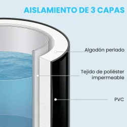 Bañera de Hielo 280L Bañera Hinchable Portátil para Recuperación de Atletas con Cubierta y Bomba Ø78x71 cm - Ogal.Es
